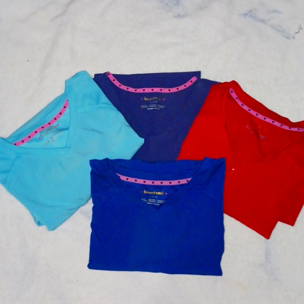 Four Women's HeartSoul Scrub Tops